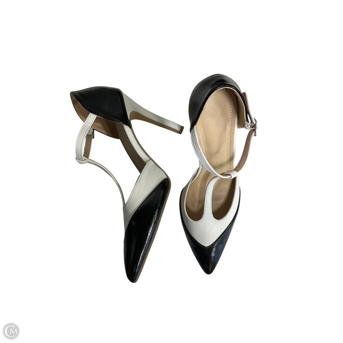 Shoes Heels Stiletto By Clothes Mentor In Black & White, Size: 7.5