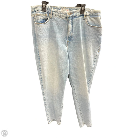 Jeans Straight By Good American In Blue Denim, Size: 16