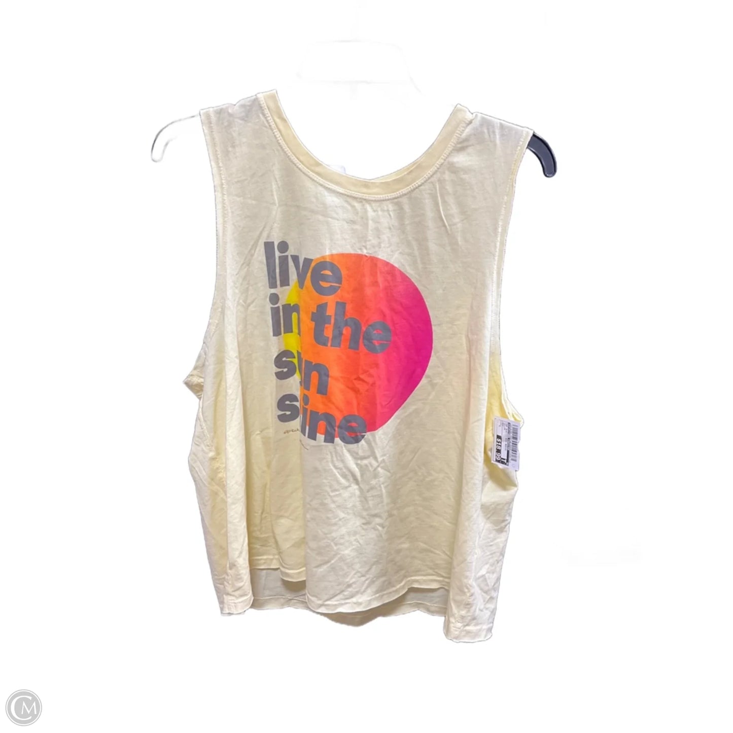 Top Sleeveless Basic By Spiritual Gangster In Yellow, Size: L
