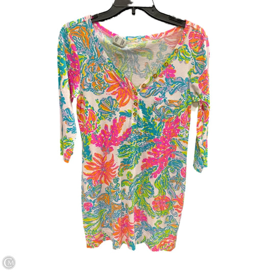 Dress Designer By Lilly Pulitzer In Pink & White, Size: M