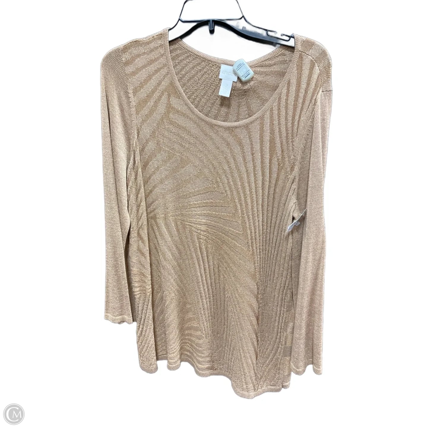 Sweater By Chicos In Gold, Size: L
