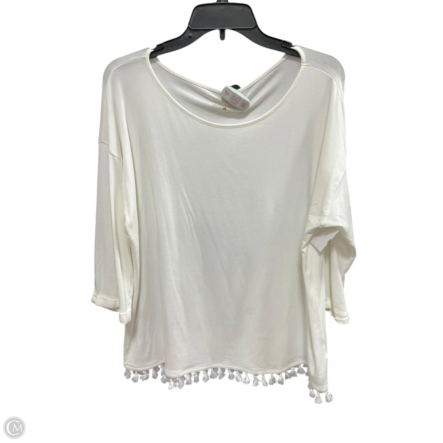 Top Long Sleeve Designer By Lilly Pulitzer In White, Size: Xl