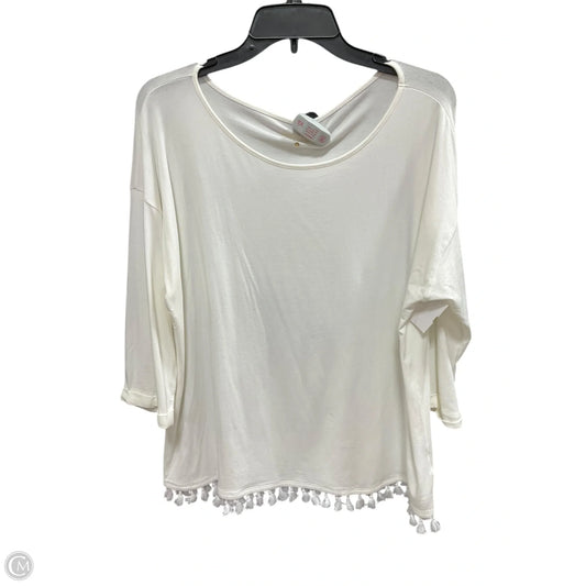 Top Long Sleeve Designer By Lilly Pulitzer In White, Size: Xl