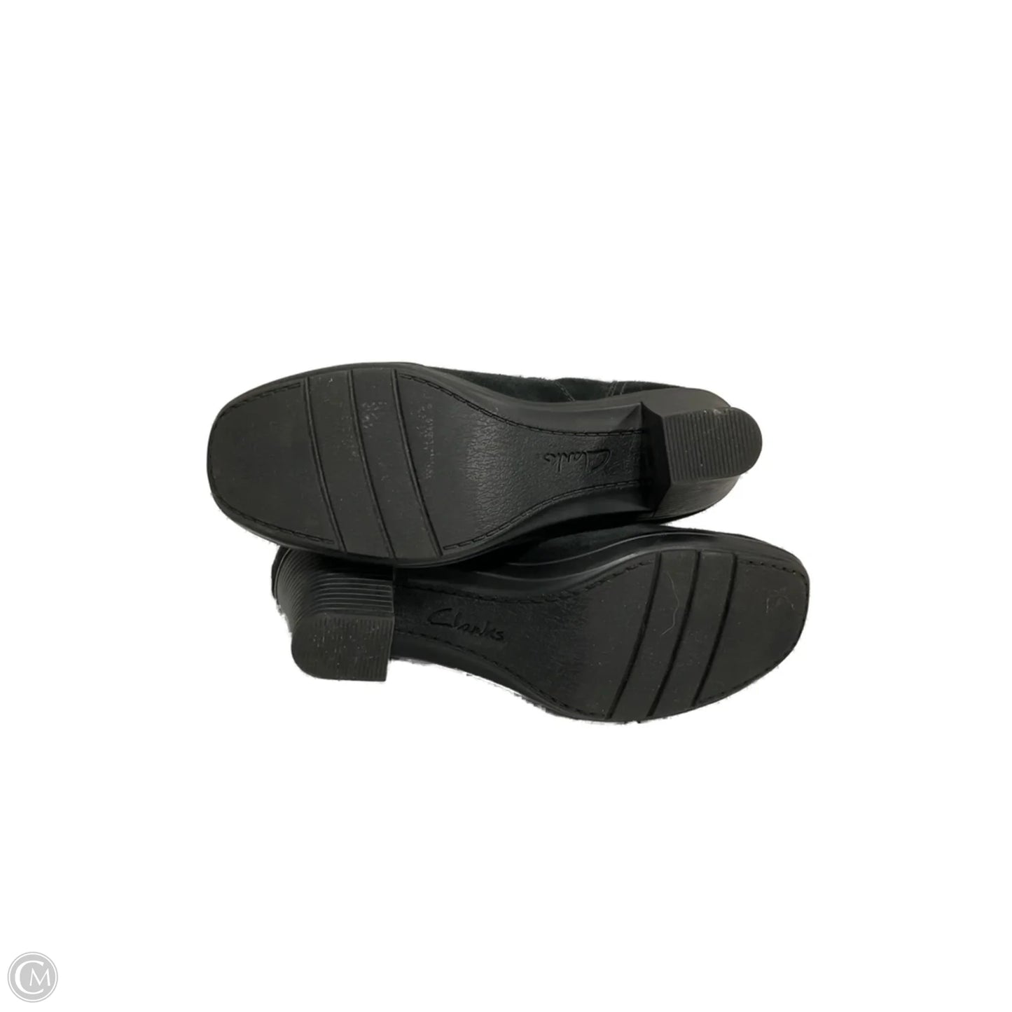 Boots Ankle Heels By Clarks In Black, Size: 7.5