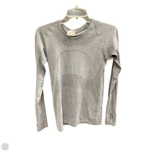 Athletic Top Long Sleeve Crewneck By Lululemon In Grey, Size: S