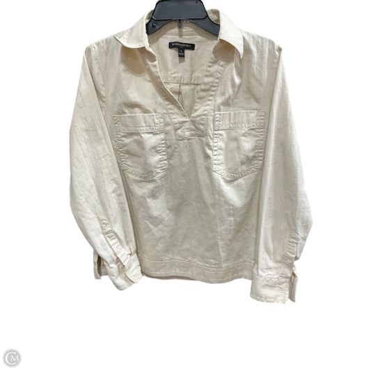 Top Long Sleeve By Banana Republic In Tan, Size: S