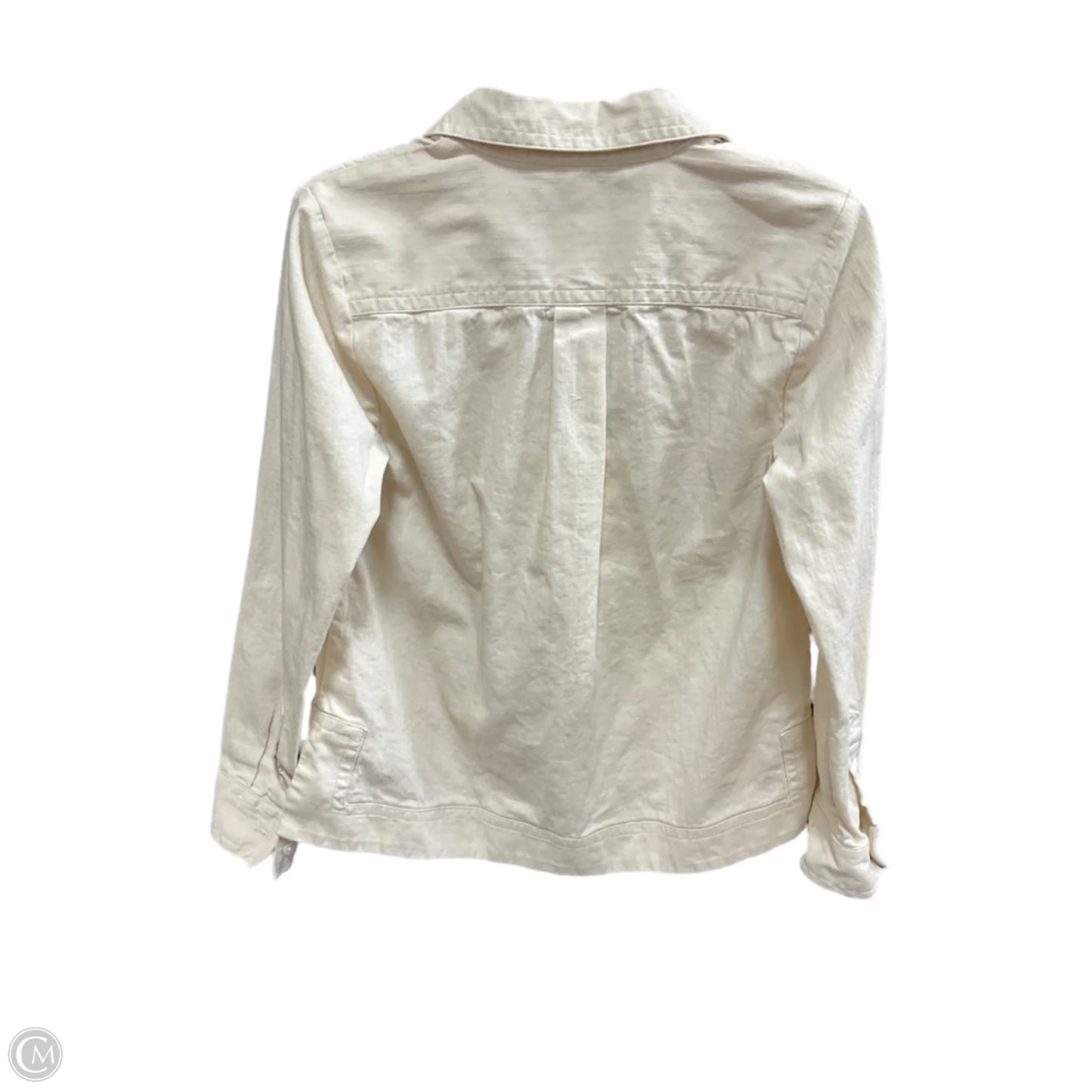 Top Long Sleeve By Banana Republic In Tan, Size: S