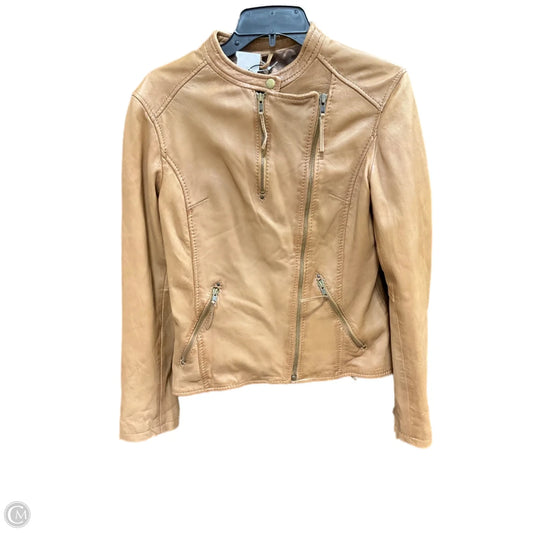 Jacket Leather By Clothes Mentor In Brown, Size: M
