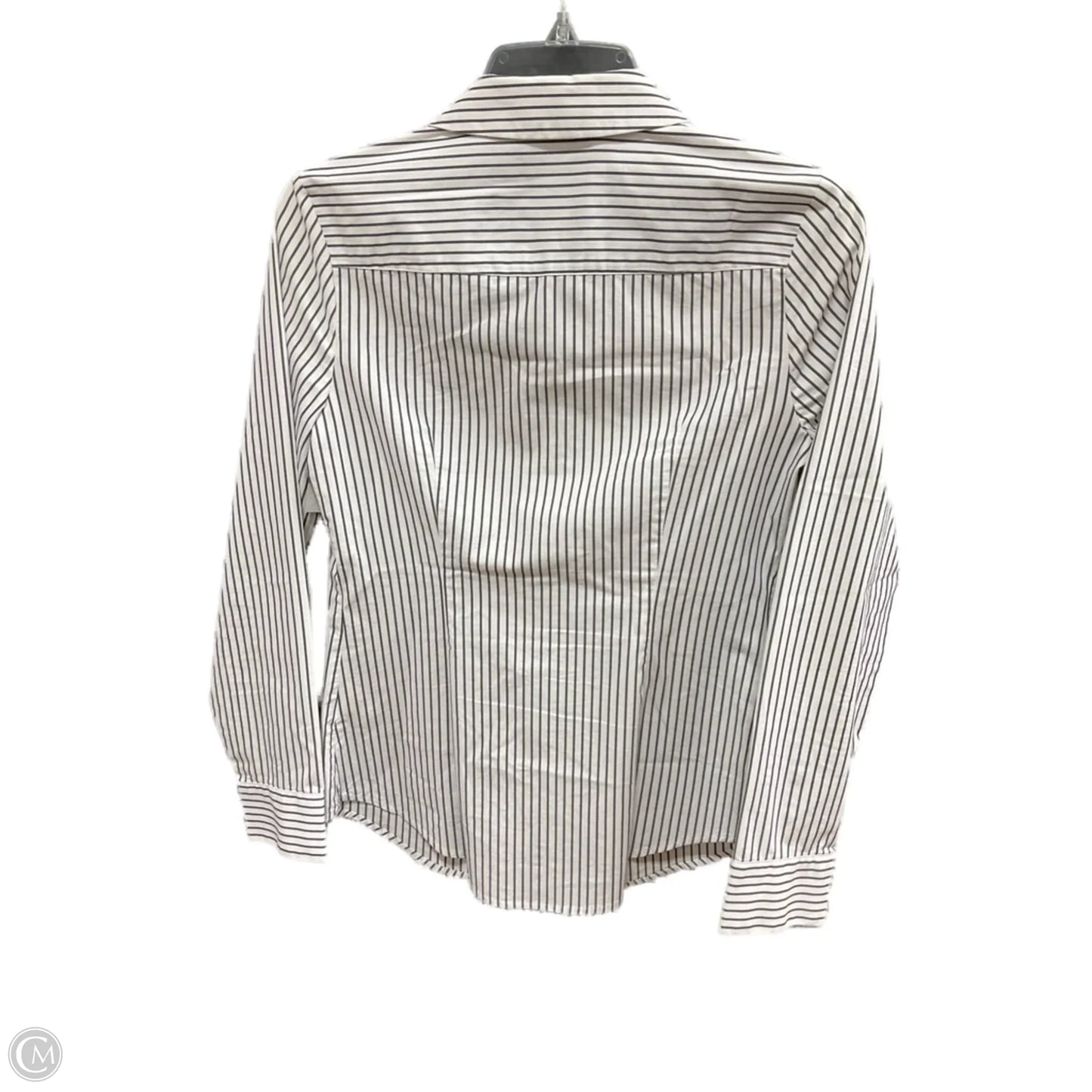 Blouse Long Sleeve By Express In Striped Pattern, Size: S
