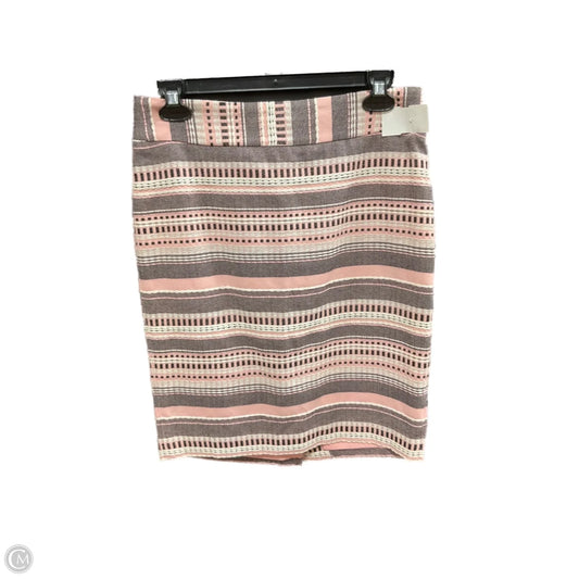 Skirt Mini & Short By Loft In Striped Pattern, Size: 2