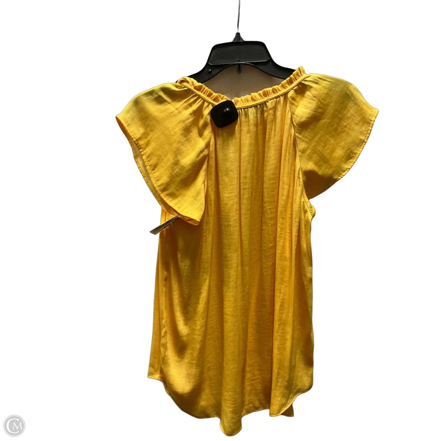 Top Short Sleeve By Loft In Yellow, Size: S