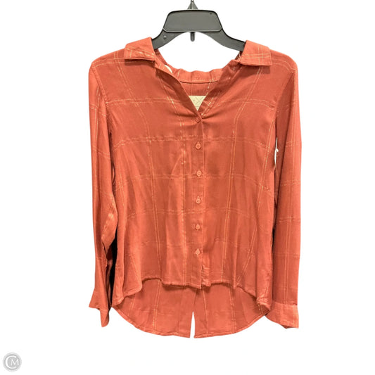 Blouse Long Sleeve By Thread And Supply In Orange, Size: S