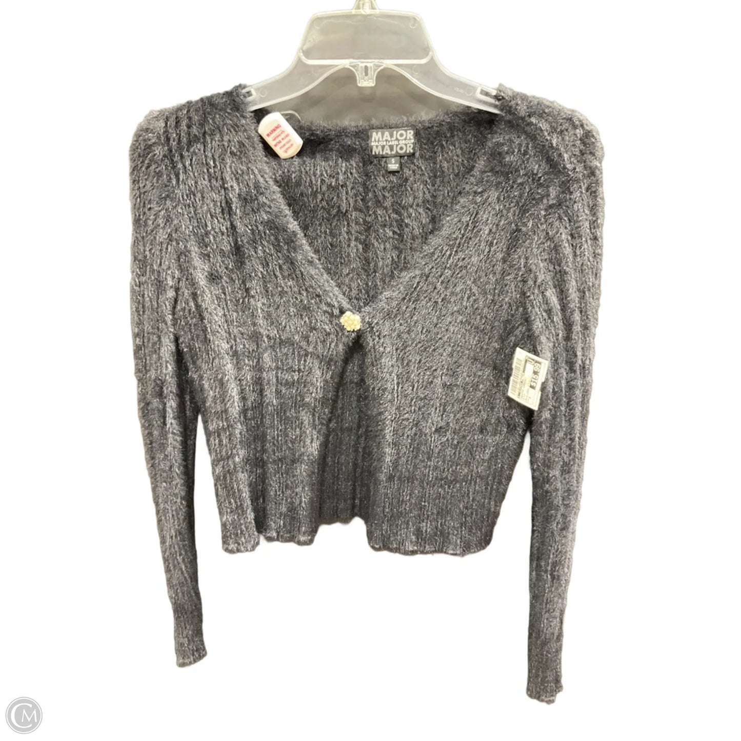 Sweater Cardigan By Clothes Mentor In Black, Size: S