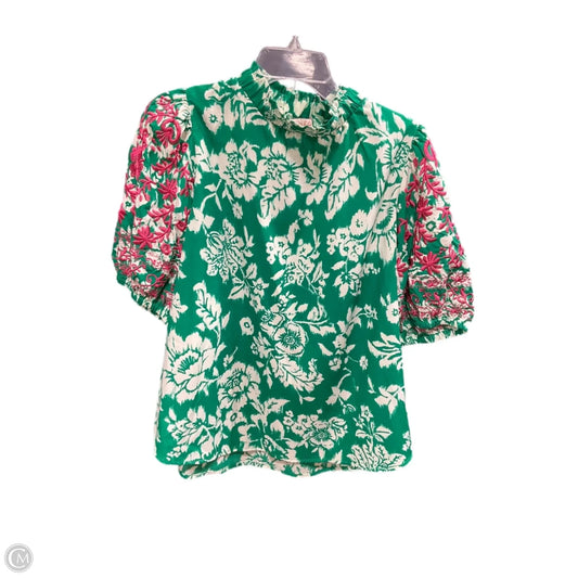 Top Short Sleeve By Hailey & Co In Green, Size: L