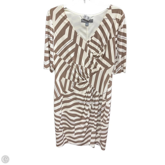 Dress Casual Midi By Donna Ricco In Tan, Size: L