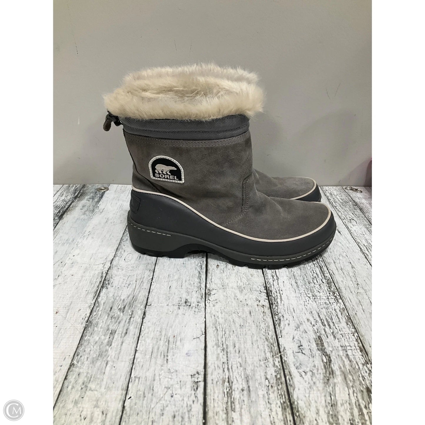 Boots Ankle Flats By Sorel In Grey, Size: 8.5