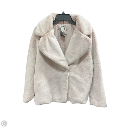 Coat Faux Fur & Sherpa By H&m In Purple, Size: M
