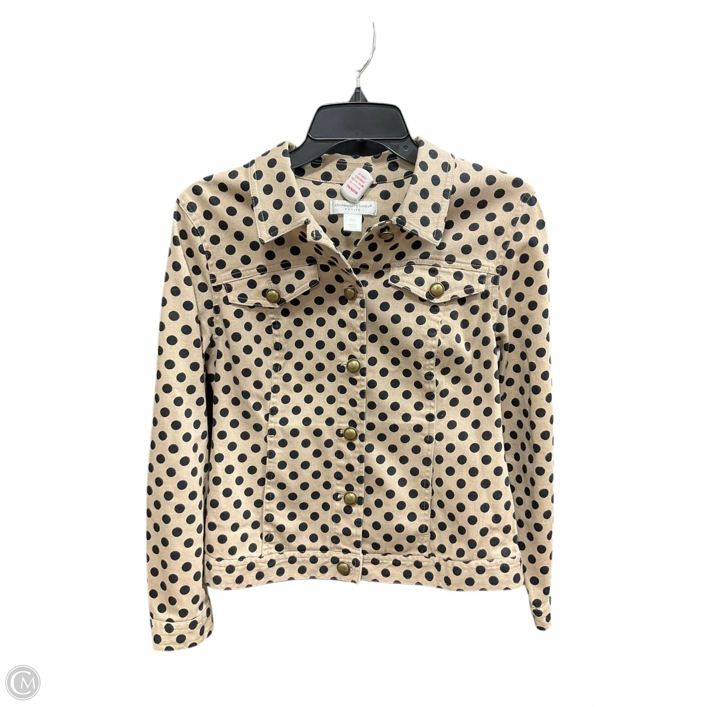 Jacket Denim By Christopher And Banks In Polkadot Pattern, Size: Sp