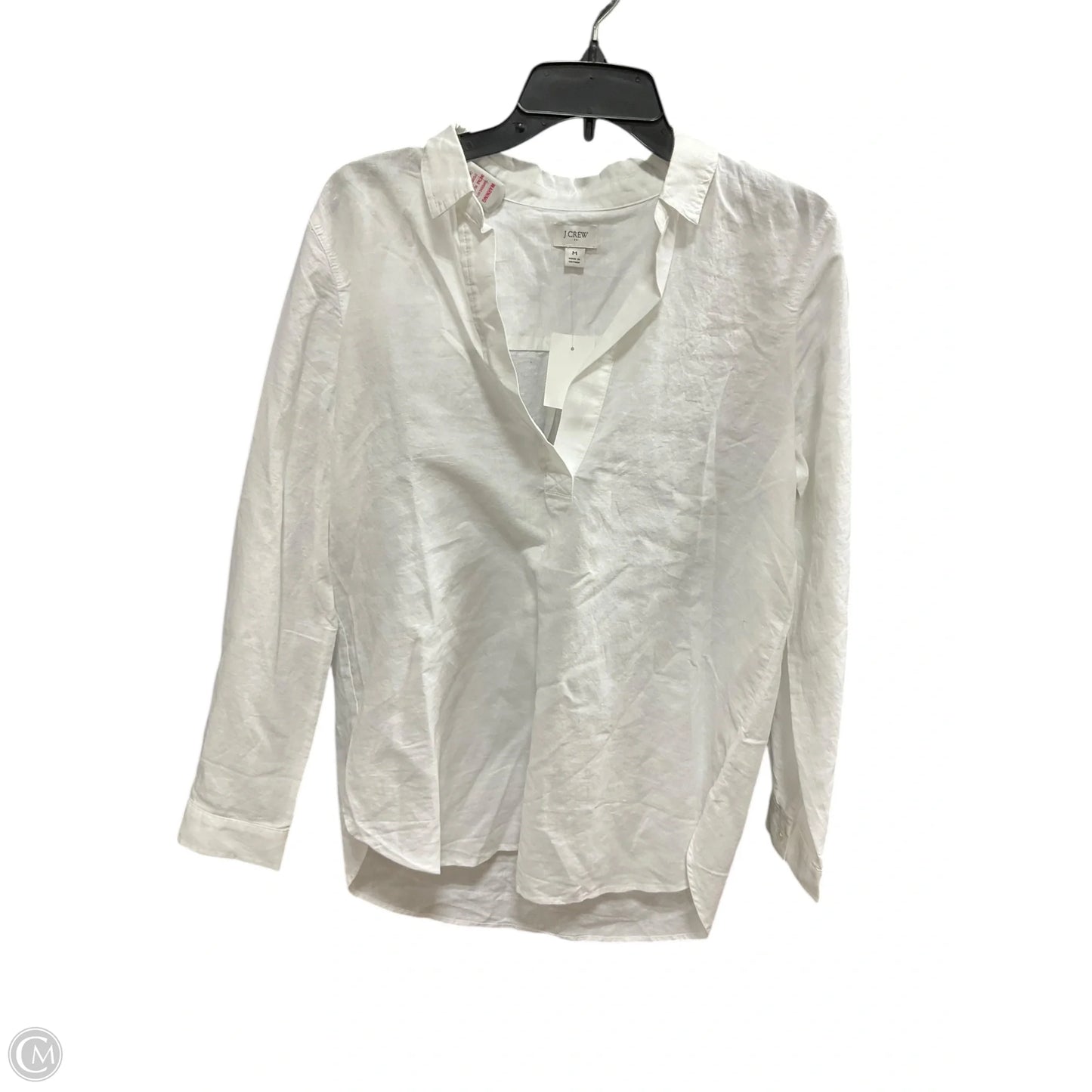 Top Long Sleeve By J. Crew In White, Size: M