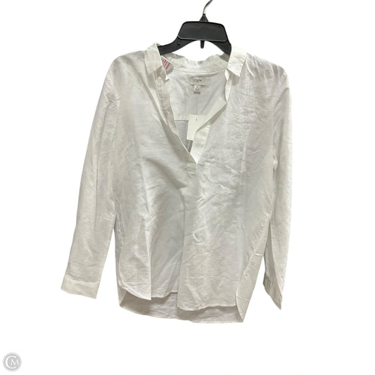 Top Long Sleeve By J. Crew In White, Size: M