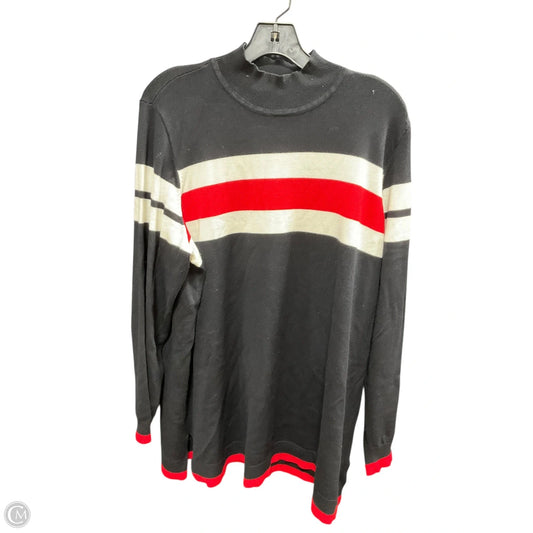 Top Long Sleeve By Lane Bryant In Black & Cream, Size: 1x