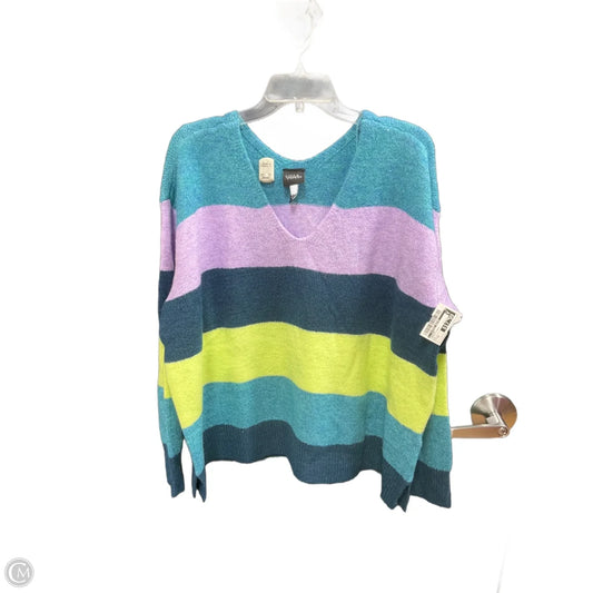 Sweater By Clothes Mentor In Green & Purple, Size: 2x