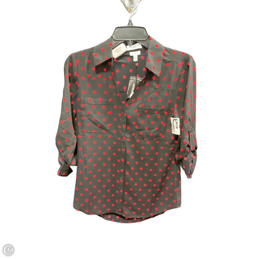 Blouse 3/4 Sleeve By Express In Polkadot Pattern, Size: S