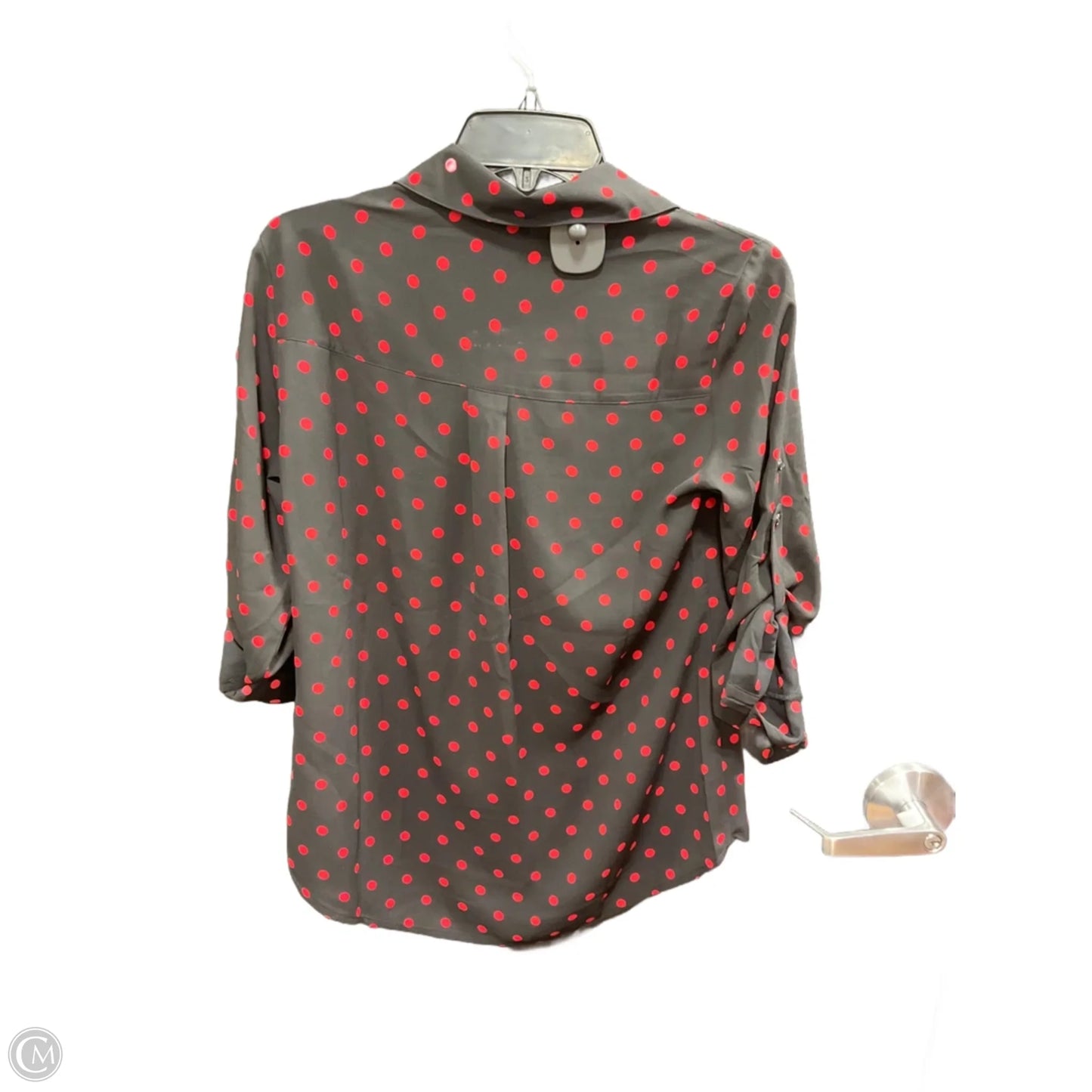 Blouse 3/4 Sleeve By Express In Polkadot Pattern, Size: S