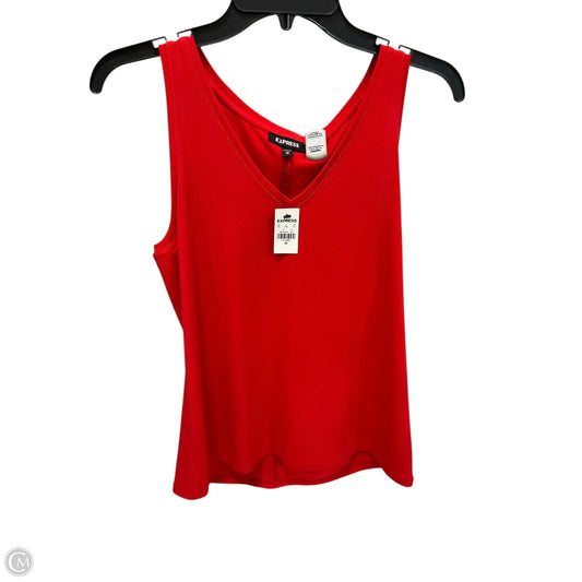 Top Sleeveless By Express In Red, Size: Xs