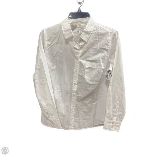 Blouse Long Sleeve By J. Crew In White, Size: S
