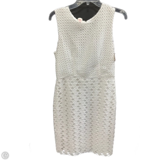 Dress Casual Midi By Ann Taylor In White, Size: M