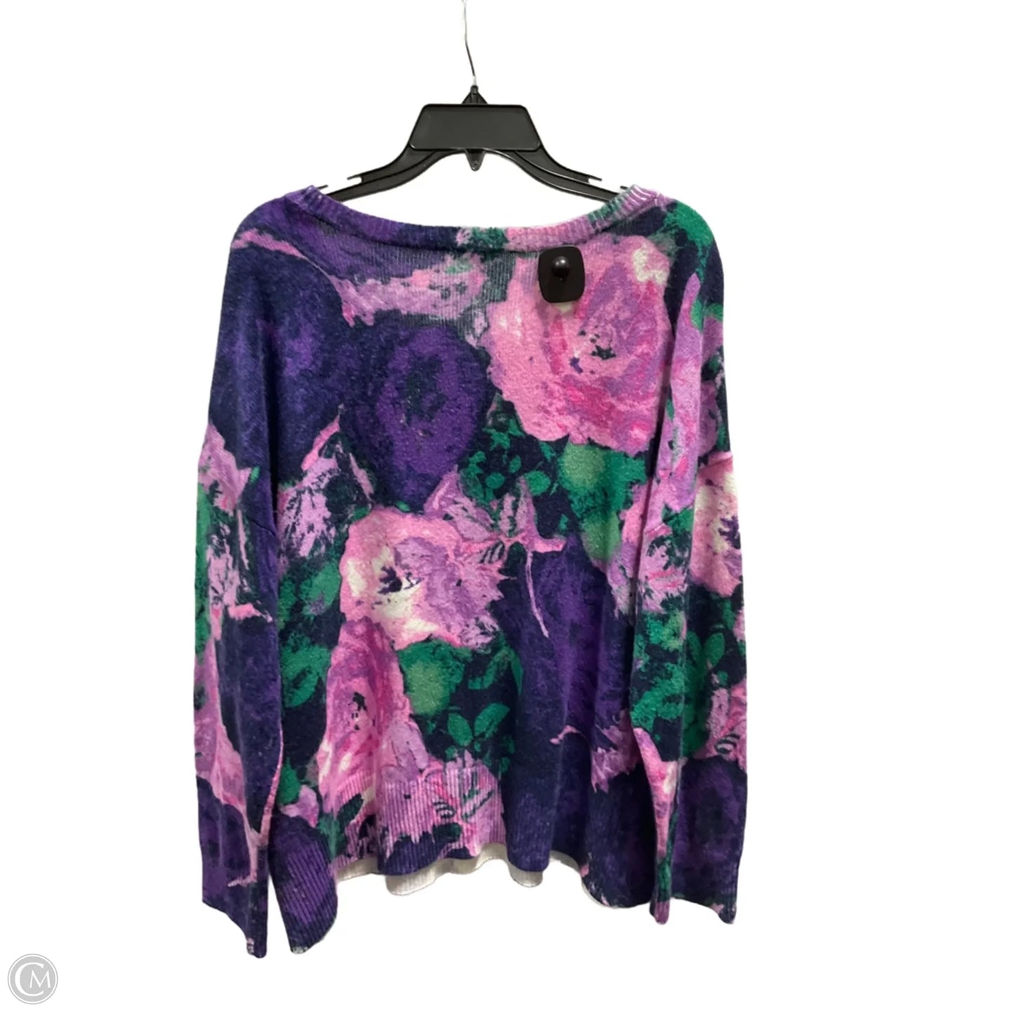 Sweater By Talbots In Floral Print, Size: 2x