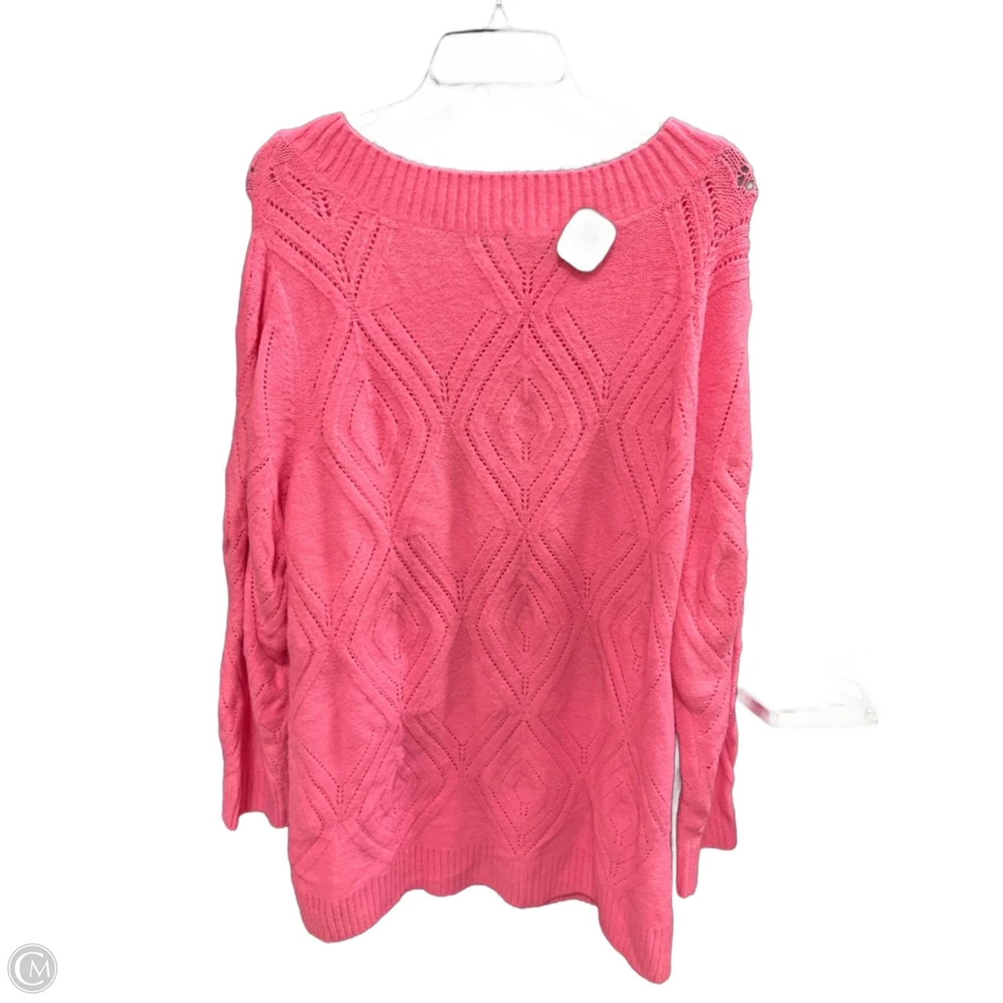 Sweater By Talbots In Pink, Size: 2x