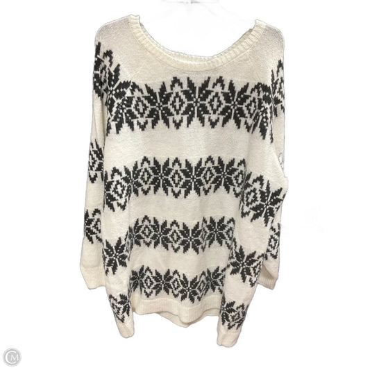 Sweater By Lane Bryant In Black & Cream, Size: Xl