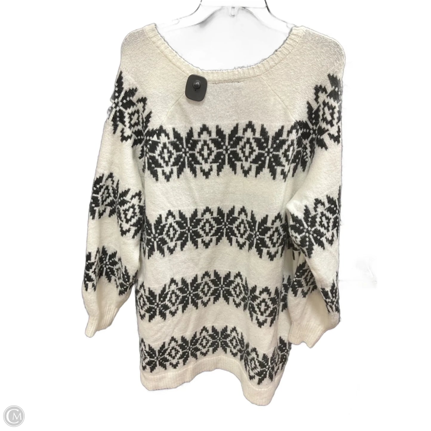 Sweater By Lane Bryant In Black & Cream, Size: Xl