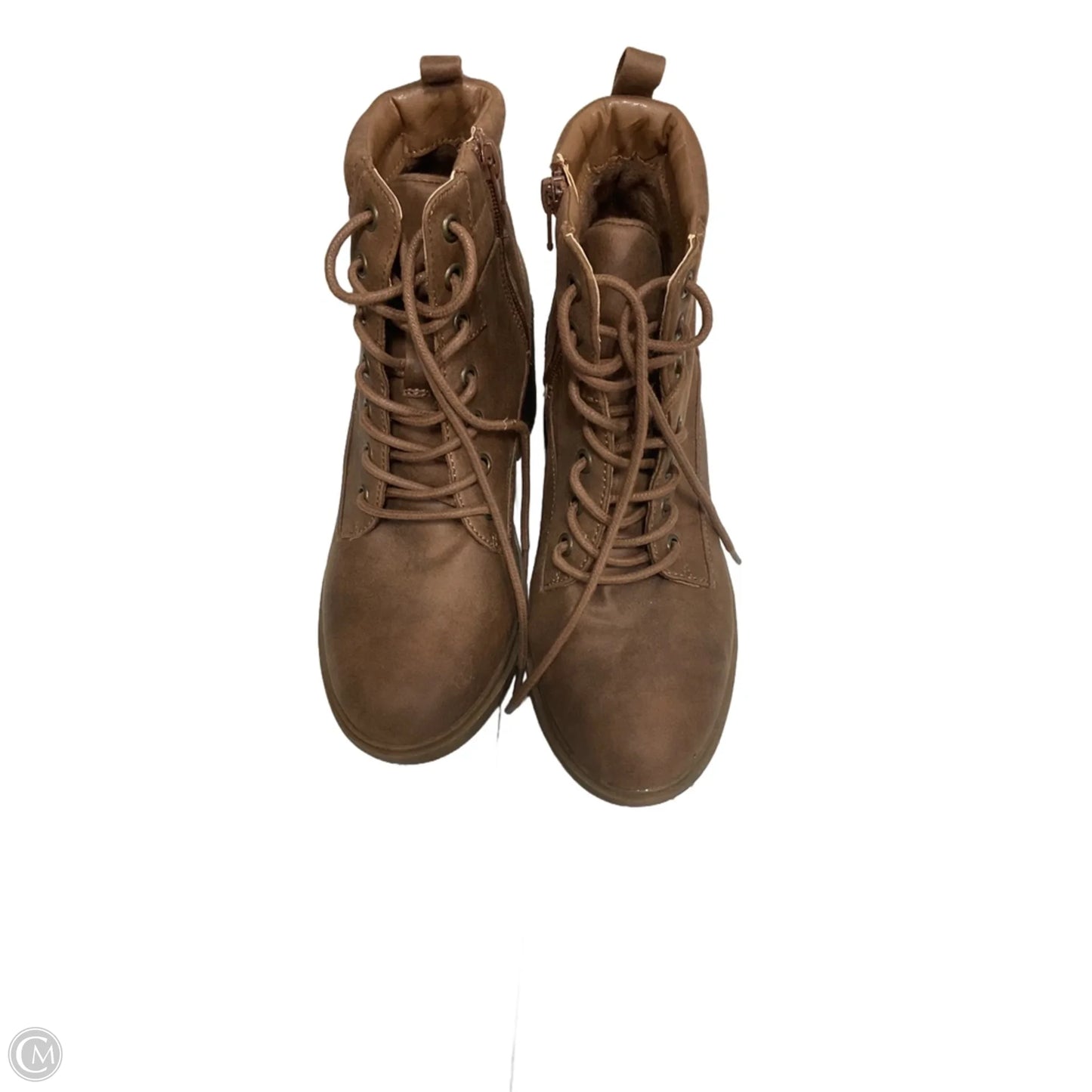 Boots Ankle Heels By Cme In Brown, Size: 7