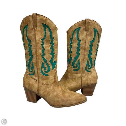 Boots Knee Heels By Maurices In Brown, Size: 9.5