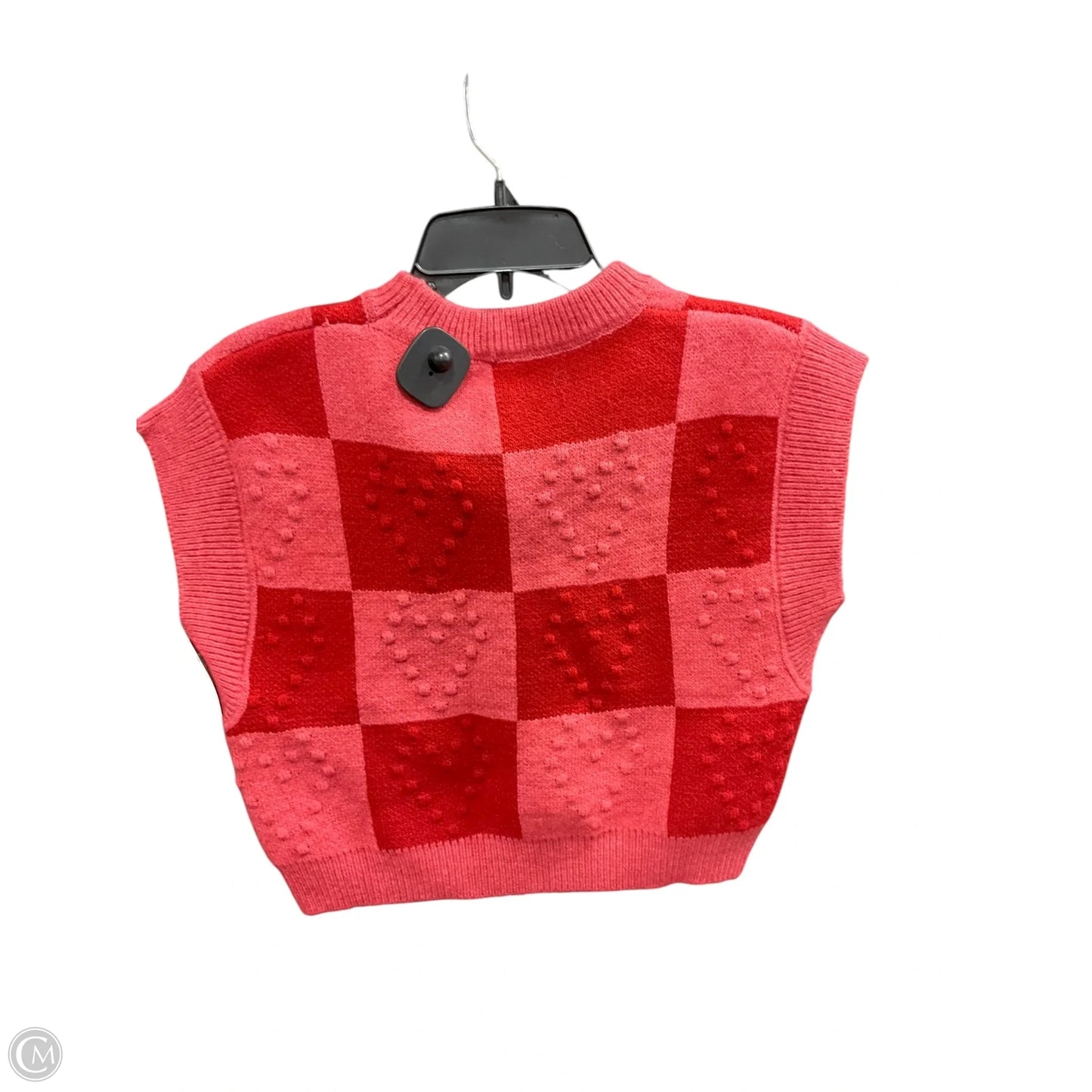 Sweater Short Sleeve By Clothes Mentor In Pink & Red, Size: L