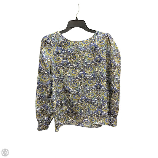 Top Long Sleeve By J. Crew In Paisley Print, Size: M
