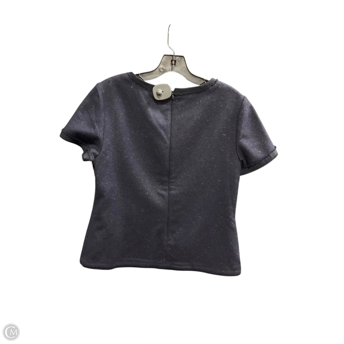 Top Short Sleeve By Banana Republic In Navy, Size: M