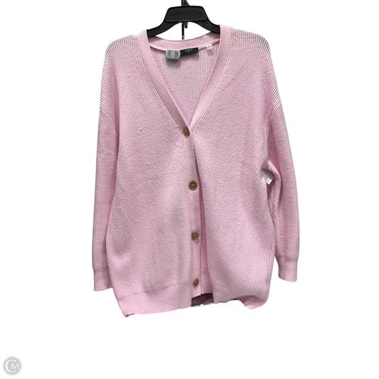 Sweater Cardigan By Tahari In Pink, Size: S