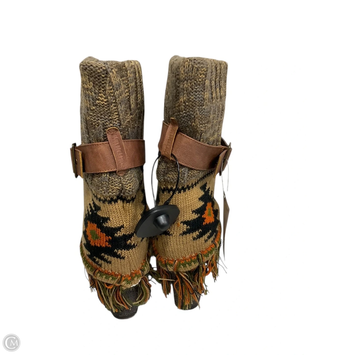 Boots Ankle Heels By Clothes Mentor In Orange, Size: 9