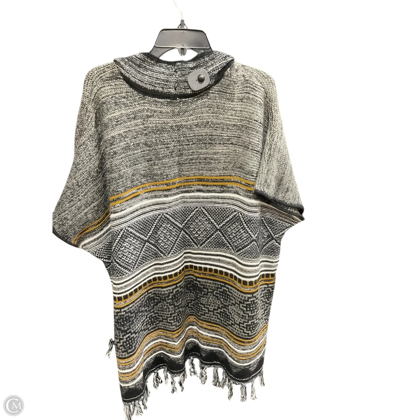 Sweater Cardigan By Clothes Mentor In Black & Gold, Size: 3x