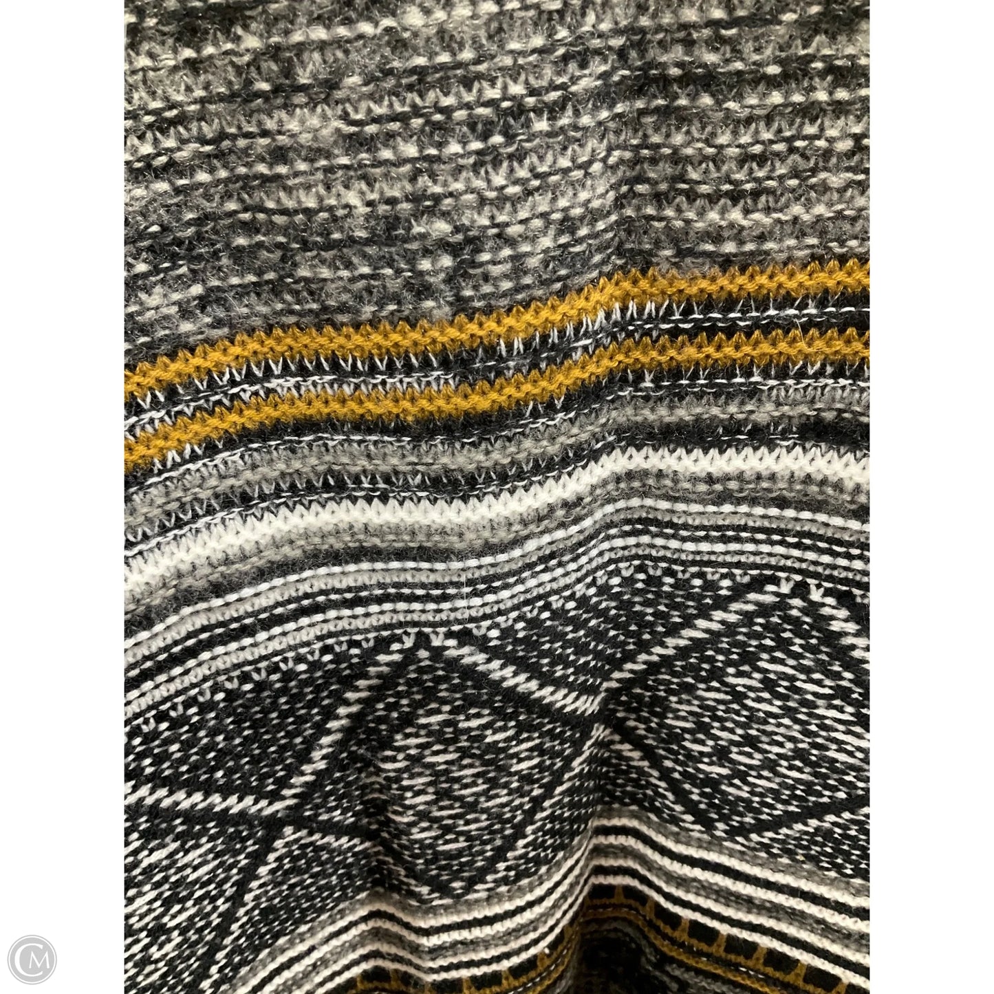 Sweater Cardigan By Clothes Mentor In Black & Gold, Size: 3x