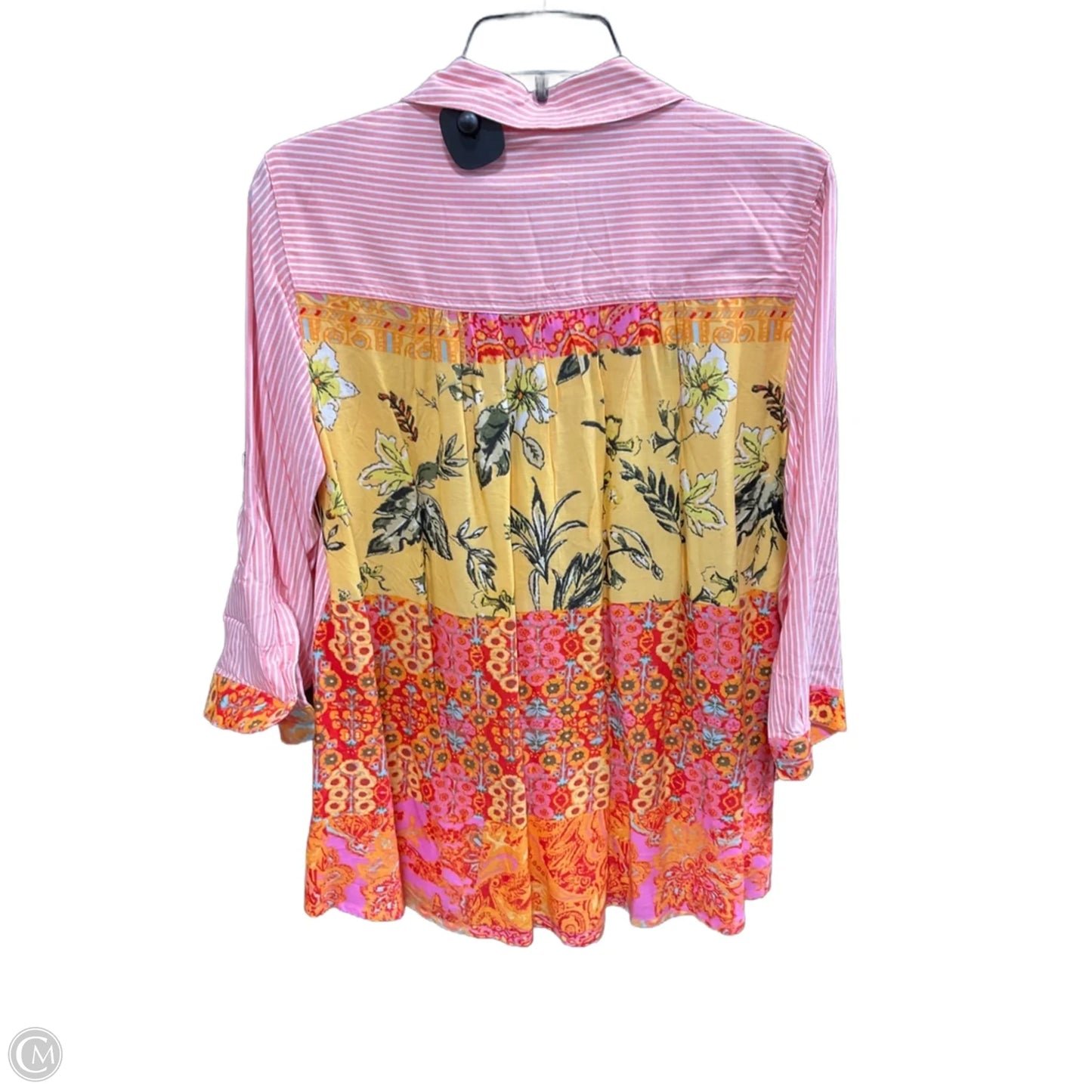 Blouse Long Sleeve By Intro In Orange, Size: S