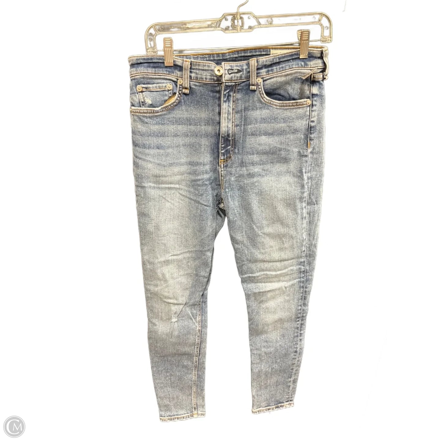 Jeans Skinny By Rag And Bone In Blue Denim, Size: 8