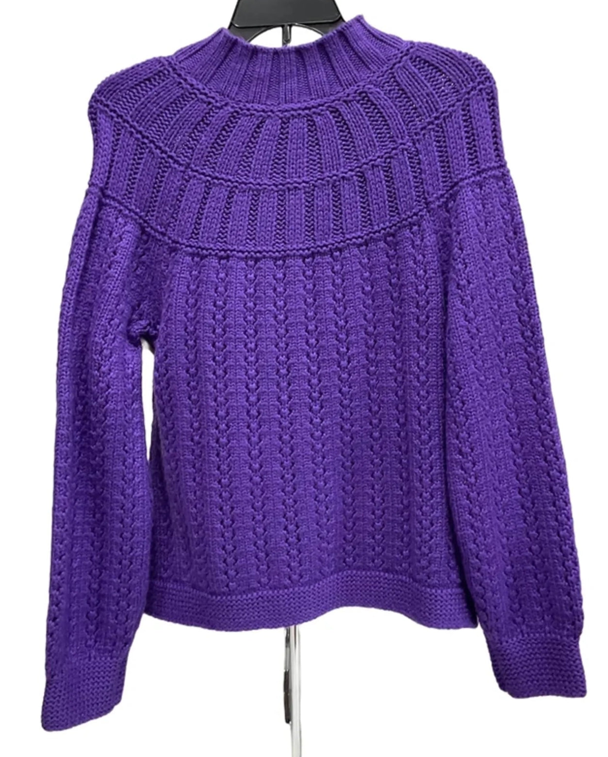 Sweater Cardigan By Talbots In Purple, Size: Lp