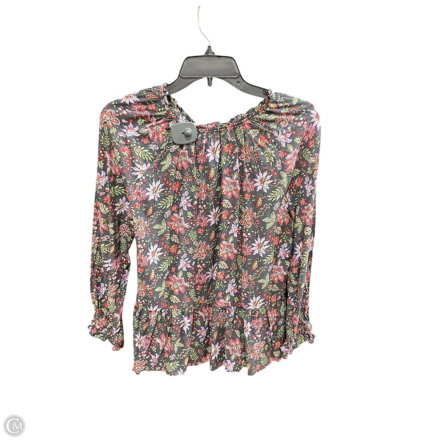 Top Long Sleeve By Loft In Floral Print, Size: S