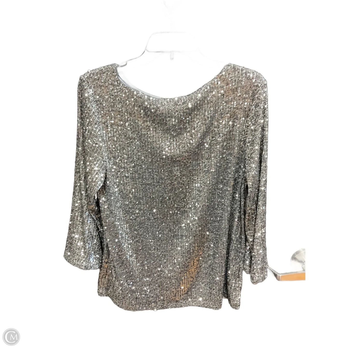 Top Long Sleeve By Ann Taylor In Grey, Size: L