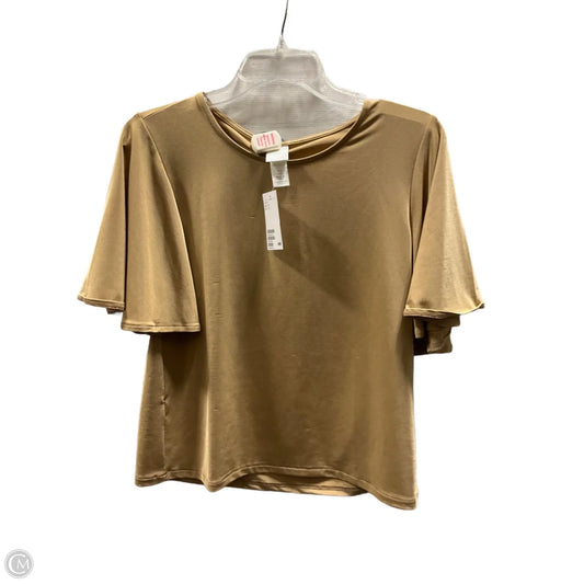 Top Short Sleeve By H&m In Brown, Size: S